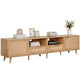 Yumi TV Media Cabinet | Rattan Doors w Drawers | Natural Brown 79"