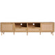 Yumi TV Media Cabinet | Rattan Doors w Drawers | Natural Brown 79"