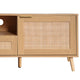 Yumi TV Media Cabinet | Rattan Doors w Drawers | Natural Brown 79"