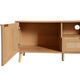 Yumi TV Media Cabinet | Rattan Doors w Drawers | Natural Brown 79"