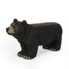 Bruno Bear Outdoor Bench | Matte Black Concrete | Single Seat | 32"