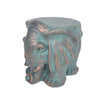 Decorative Elephant Garden Stool | Concrete | Copper Patina Finish | 13"