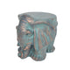 Decorative Elephant Garden Stool | Concrete | Copper Patina Finish | 13"