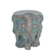 Decorative Elephant Garden Stool | Concrete | Copper Patina Finish | 13"