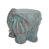 Decorative Elephant Garden Stool | Concrete | Copper Patina Finish | 13"