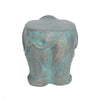 Decorative Elephant Garden Stool | Concrete | Copper Patina Finish | 13"