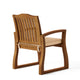 Kristi Outdoor Armchair Set of 2 | Slatted Back | Brown | Cream Cushions