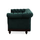 Veso Chesterfield Loveseat | Tufted Velvet | Forest Green | 60"