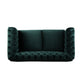 Veso Chesterfield Loveseat | Tufted Velvet | Forest Green | 60"