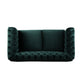 Veso Chesterfield Loveseat | Tufted Velvet | Forest Green | 60"