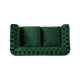 Chesterfield Loveseat | Tufted Velvet | Rolled Arms | Emerald Green | 62"