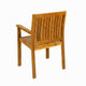 Alison Outdoor Dining Chair Set of 2 | Brown Acacia Wood | Slat Panel