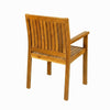 Alison Outdoor Dining Chair Set of 2 | Brown Acacia Wood | Slat Panel