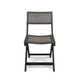 Neso Outdoor Bistro Chair Set of 2 | Foldable Wicker Woven | Gray and Brown