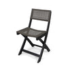Neso Outdoor Bistro Chair Set of 2 | Foldable Wicker Woven | Gray and Brown