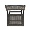 Neso Outdoor Bistro Chair Set of 2 | Foldable Wicker Woven | Gray and Brown