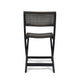 Neso Outdoor Bistro Chair Set of 2 | Foldable Wicker Woven | Gray and Brown