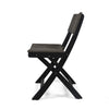 Neso Outdoor Bistro Chair Set of 2 | Foldable Wicker Woven | Gray and Brown