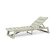 Makan Outdoor Chaise Lounge | Slatted and Adjustable | Gray Wash 78"
