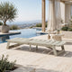 Makan Outdoor Chaise Lounge | Slatted and Adjustable | Gray Wash 78"