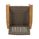 Bops Outdoor Dining Chair Set of 2 | Rattan Woven Seat | Brown Wash Wood
