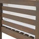 Carie Outdoor Club Chair | White Fabric Cushions | Slatted Frame | Gray Wood