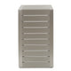 Kory Outdoor Side Table | C-Shaped | Slatted Frame | Silver Aluminum 24"