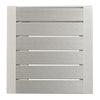 Kory Outdoor Side Table | C-Shaped | Slatted Frame | Silver Aluminum 24"