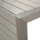 Kory Outdoor Side Table | C-Shaped | Slatted Frame | Silver Aluminum 24"