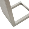 Kory Outdoor Side Table | C-Shaped | Slatted Frame | Silver Aluminum 24"