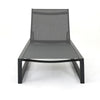 Voni Outdoor Chaise Louge | 5-Position Adjustable | Gray Aluminum 77"