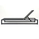Voni Outdoor Chaise Louge | 5-Position Adjustable | Gray Aluminum 77"