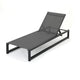 Voni Outdoor Chaise Louge | 5-Position Adjustable | Gray Aluminum 77"