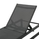 Voni Outdoor Chaise Louge | 5-Position Adjustable | Gray Aluminum 77"