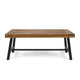 Leslee Outdoor Coffee Table | Slatted Rectangular Top | Black Metal 46"