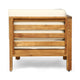 Carie Outdoor 2pc Loveseat Set | Beige Polyester | Slatted Brown Wood