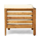 Carie Outdoor 2pc Loveseat Set | Beige Polyester | Slatted Brown Wood