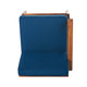 Hoye Outdoor 5pc Modular Corner Sofa Set | L-Shape | Blue Polyester | Brown