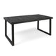 Outdoor Dining Table | Slatted Rectangular Top | Sandblasted Gray 69"