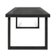 Outdoor Dining Table | Slatted Rectangular Top | Sandblasted Gray 69"