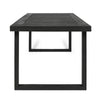 Outdoor Dining Table | Slatted Rectangular Top | Sandblasted Gray 69"