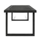 Outdoor Dining Table | Slatted Rectangular Top | Sandblasted Gray 69"