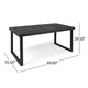Outdoor Dining Table | Slatted Rectangular Top | Sandblasted Gray 69"