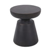 Syam Outdoor Side End Table | Round Top | Pedestal | Copper Concrete 21"