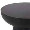 Syam Outdoor Side End Table | Round Top | Pedestal | Copper Concrete 21"