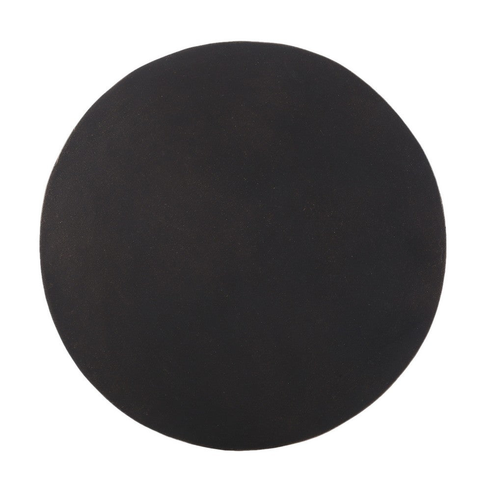 Syam Outdoor Side End Table | Round Top | Pedestal | Copper Concrete 21"