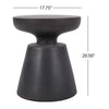 Syam Outdoor Side End Table | Round Top | Pedestal | Copper Concrete 21"