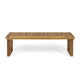 Mesco Outdoor Bench Set of 2 | Slatted Seat | Sled Base | Natural Brown 60"