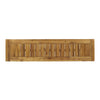 Mesco Outdoor Bench Set of 2 | Slatted Seat | Sled Base | Natural Brown 60"