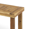 Mesco Outdoor Bench Set of 2 | Slatted Seat | Sled Base | Natural Brown 60"